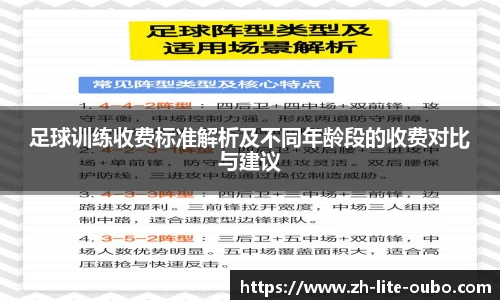 足球训练收费标准解析及不同年龄段的收费对比与建议